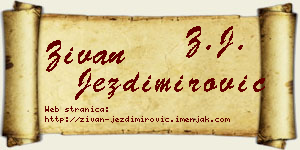 Živan Jezdimirović vizit kartica